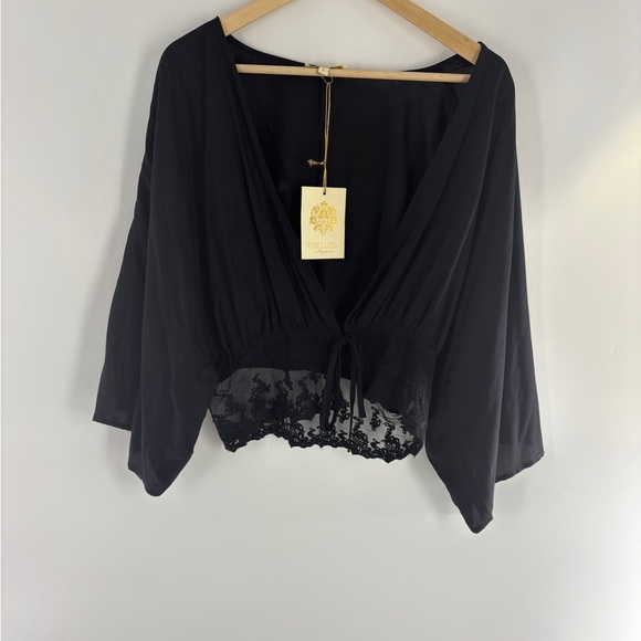 Rebellion Again Sheer Black Cardigan - Picture 2 of 6